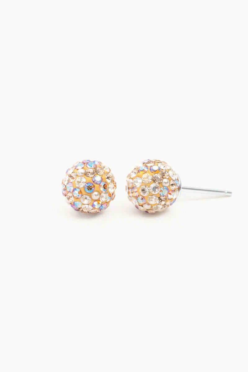 8mm Sparkle Ball Earrings - Sea Salt - SST