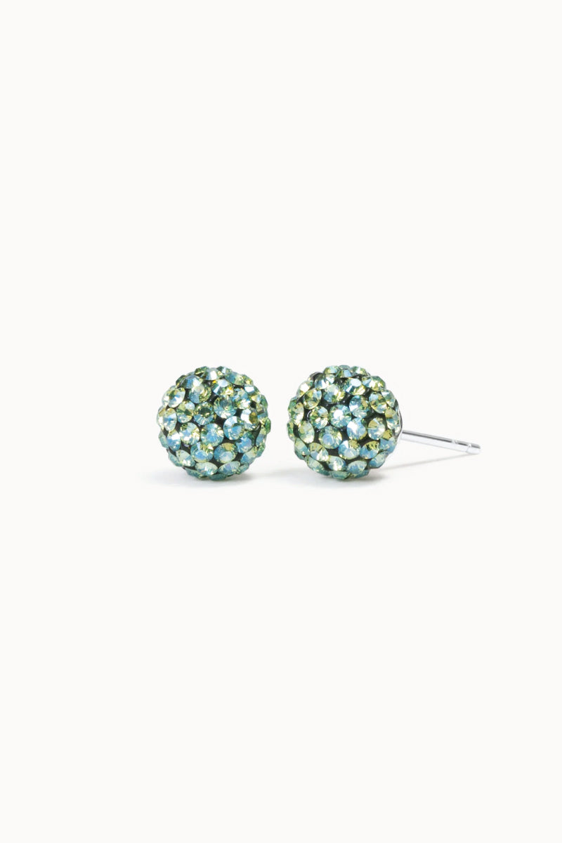 8mm Sparkle Ball Earrings - Serpentine - SRP