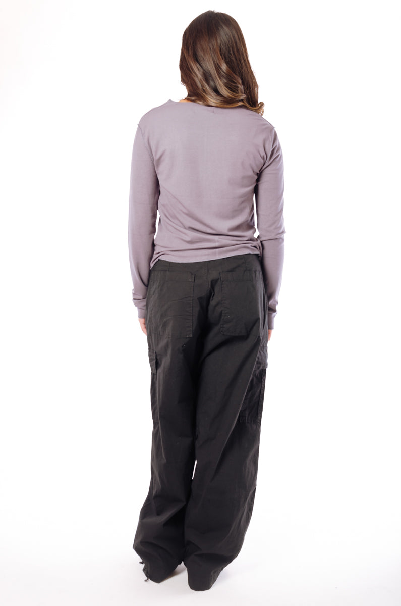 90's Cargo Wide Leg Pants - BLK