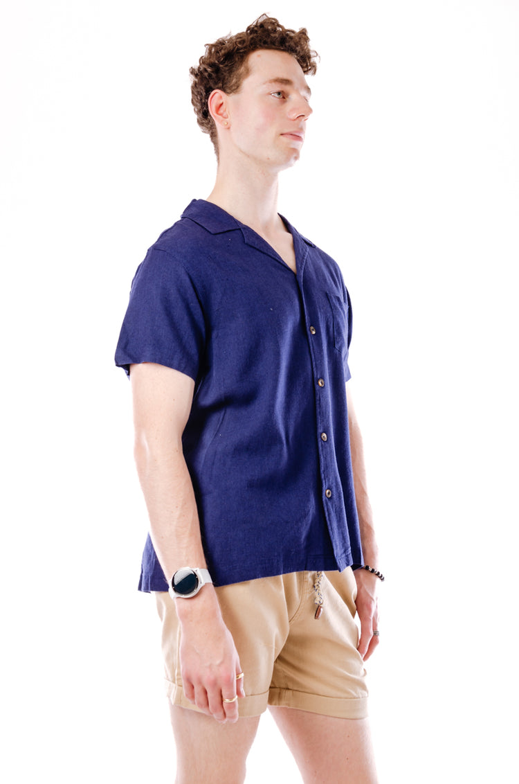 Airy Linen Short Sleeve - NVY