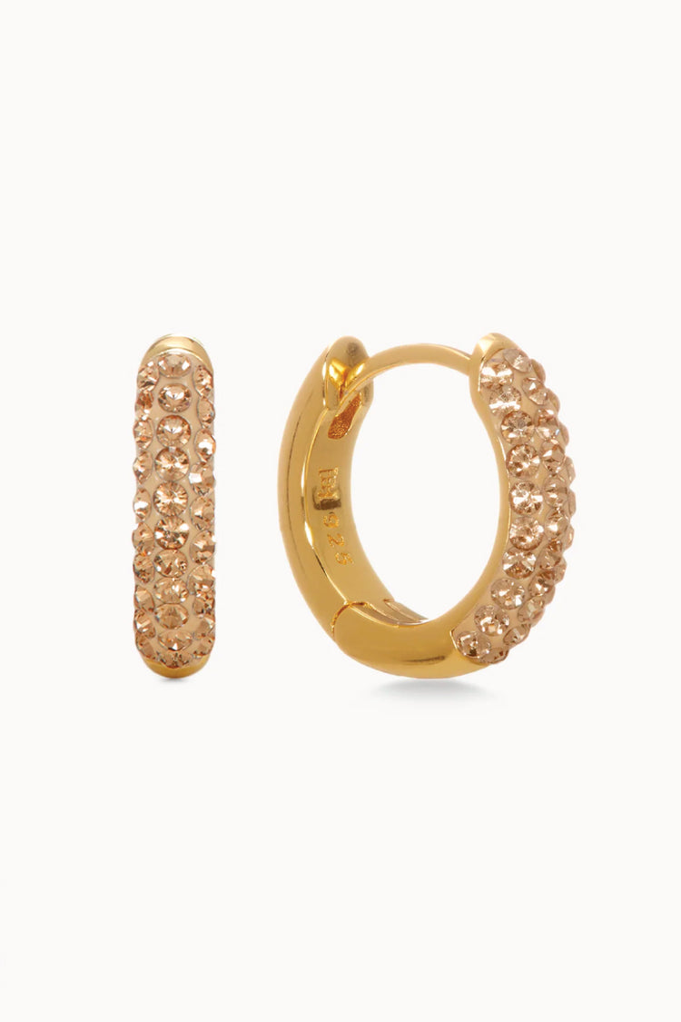 Always On Sparkle Hoops - GLD