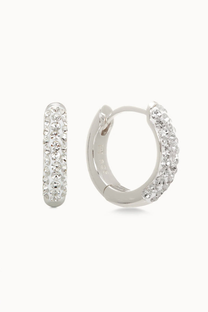 Always On Sparkle Hoops - WHT