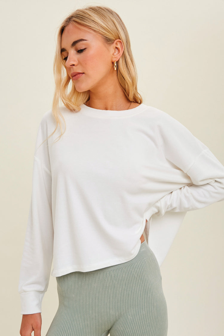 Aria Relaxed Long Sleeve - WHT