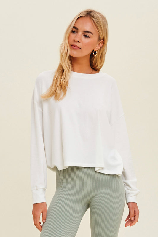 Aria Relaxed Long Sleeve - WHT