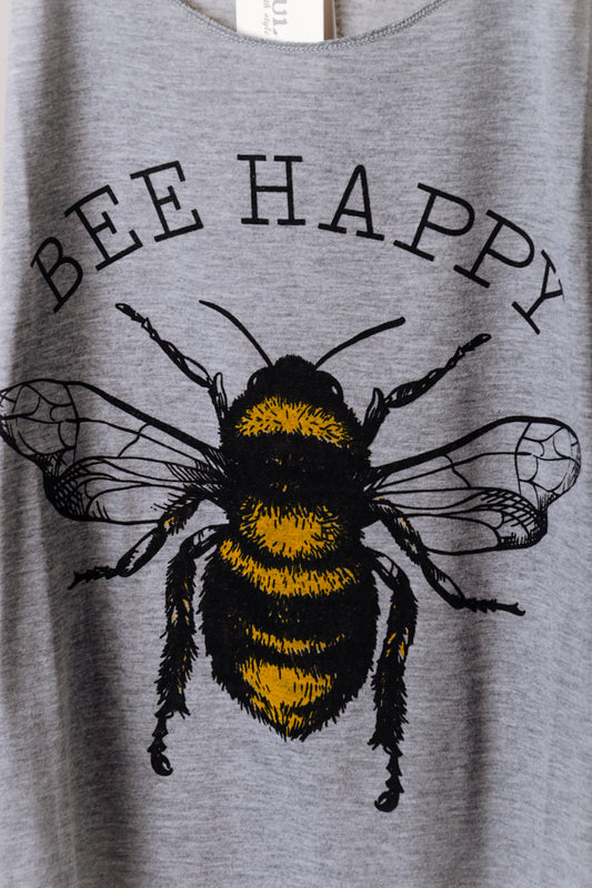 Bee Happy Tank - GRY