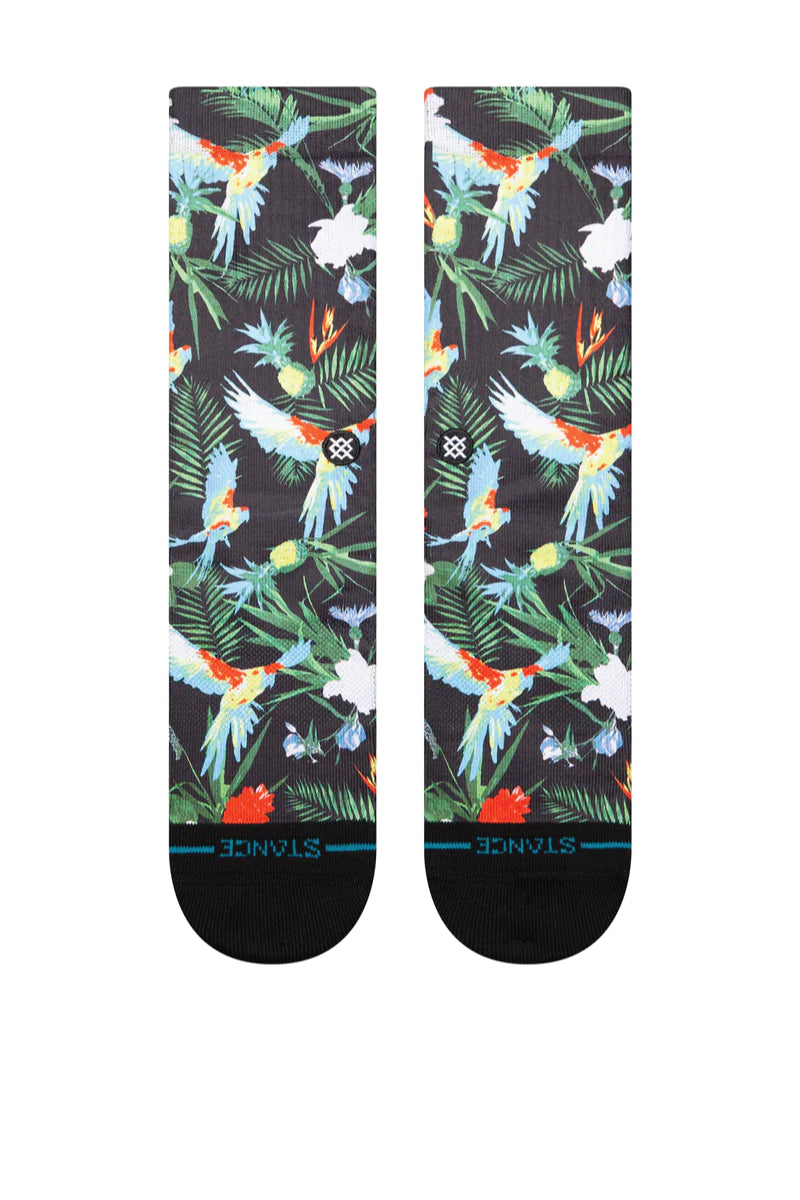 Bird Cage Crew Sock - BLK