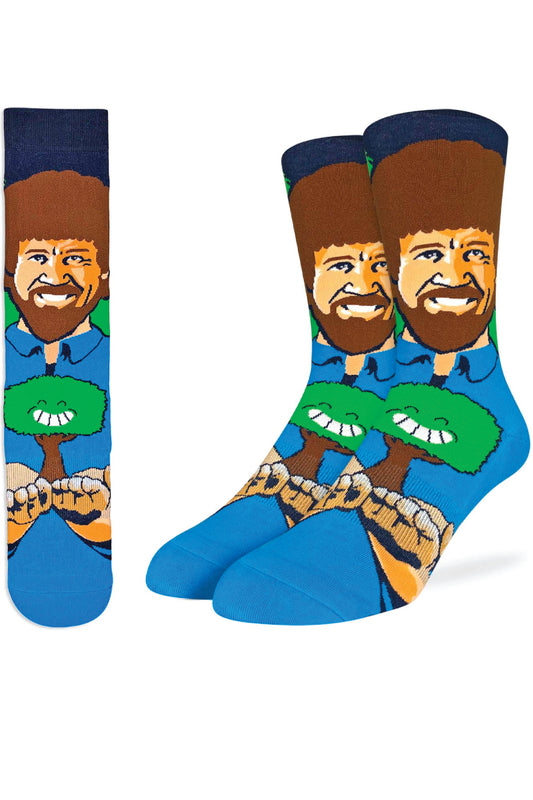 Bob Ross- Happy Little Tree Sock - MUL