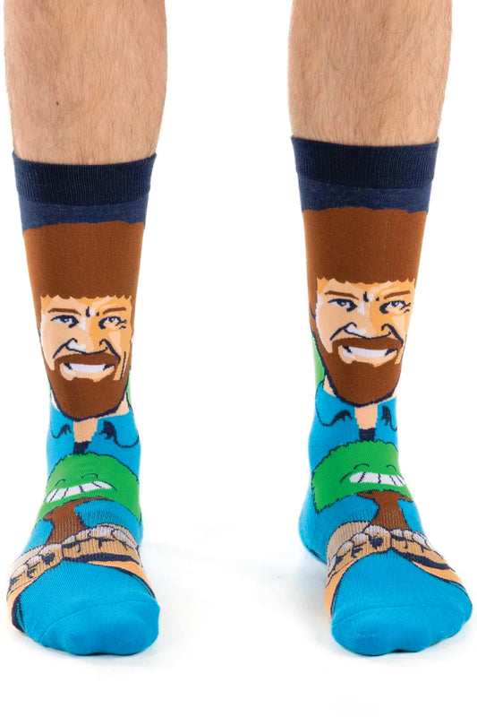 Bob Ross- Happy Little Tree Sock - MUL