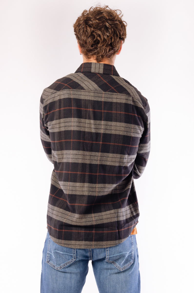 Bowery Long Sleeve Flannel - BLK