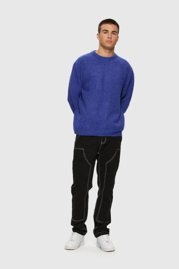 Brushed Knit Crew - BLU