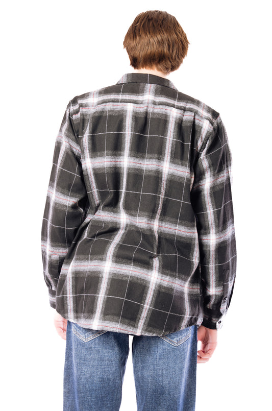 Buffalo Plaid Flannel Shirt - BLK