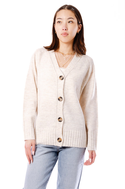 Jolly Button Cardigan - NAT