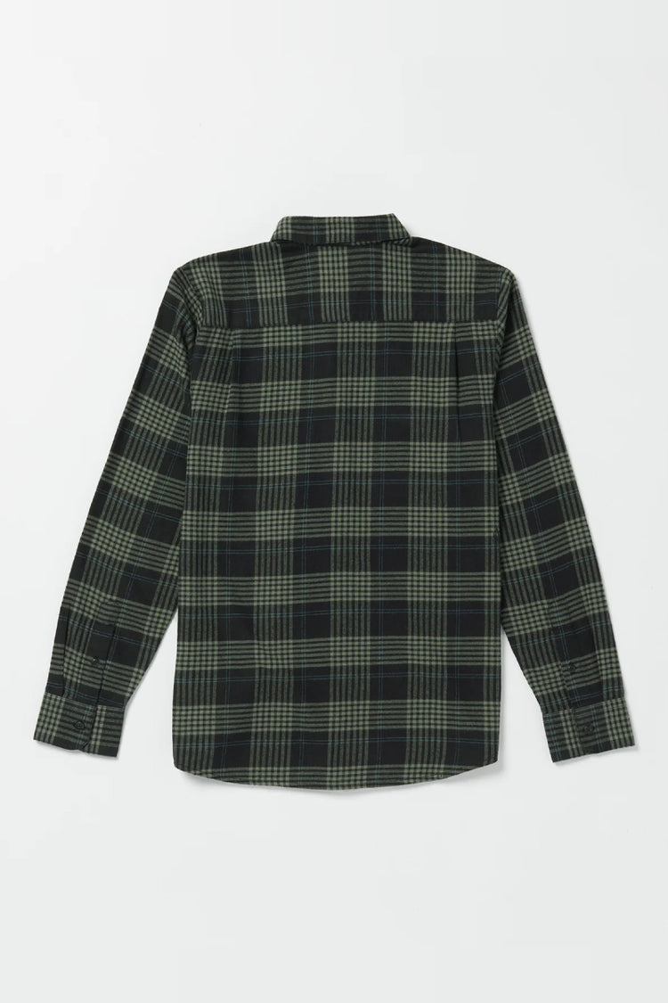 Caden Plaid Button Up - BLK