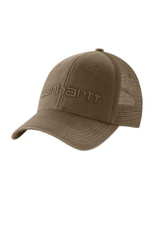 Canvas Mesh-Back Logo Cap - BRN