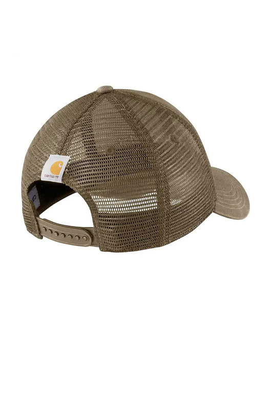 Canvas Mesh-Back Logo Cap - BRN