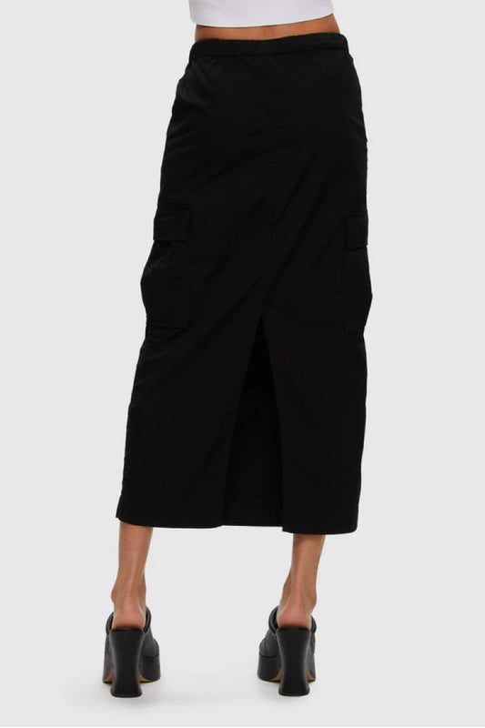 Cargo Twill Skirt - BLK