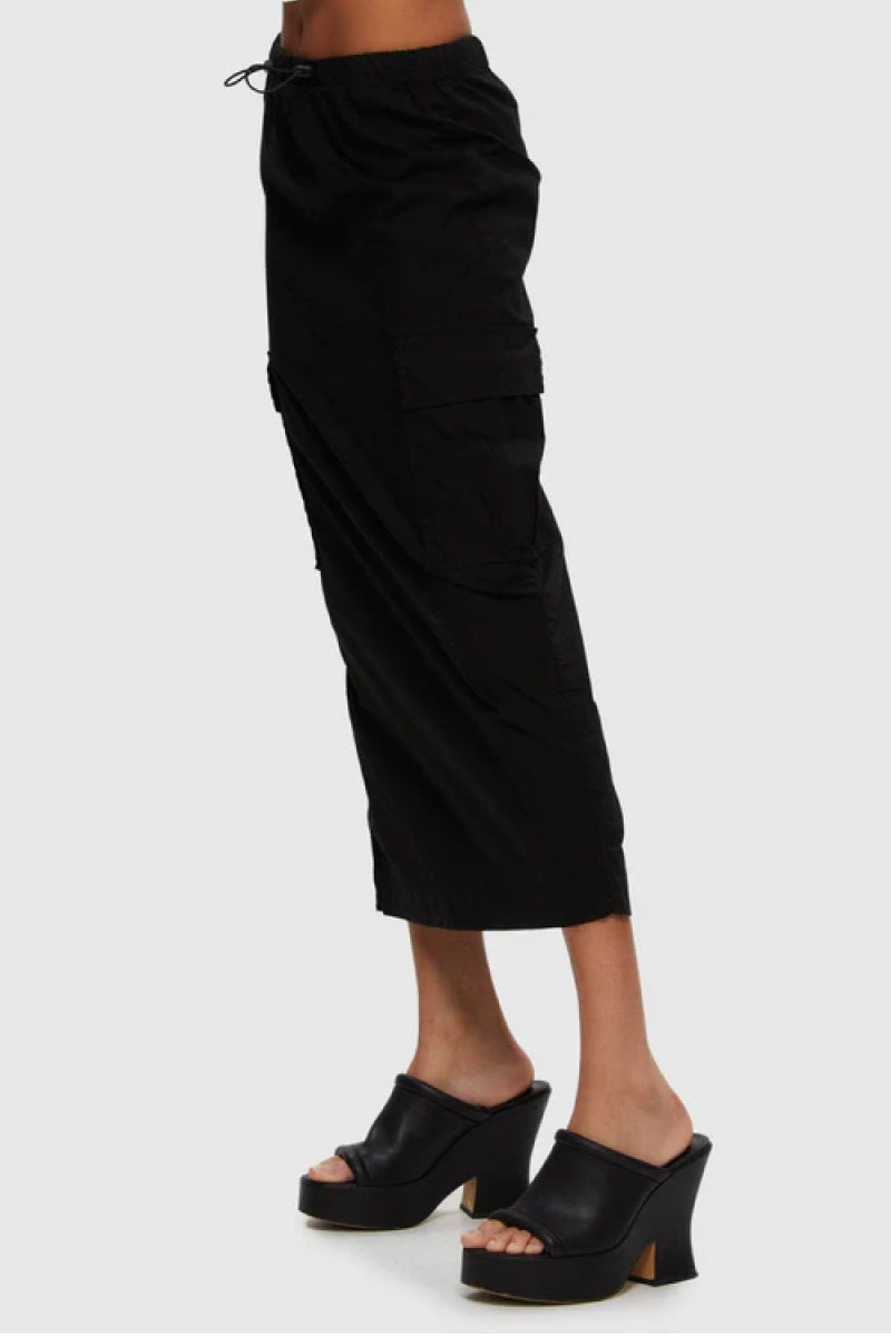 Cargo Twill Skirt - BLK