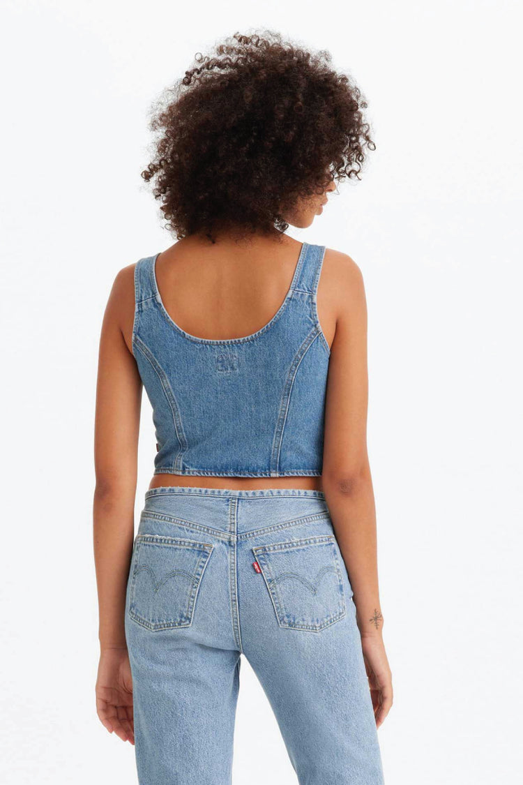 Charlie Denim Crop Top - INW