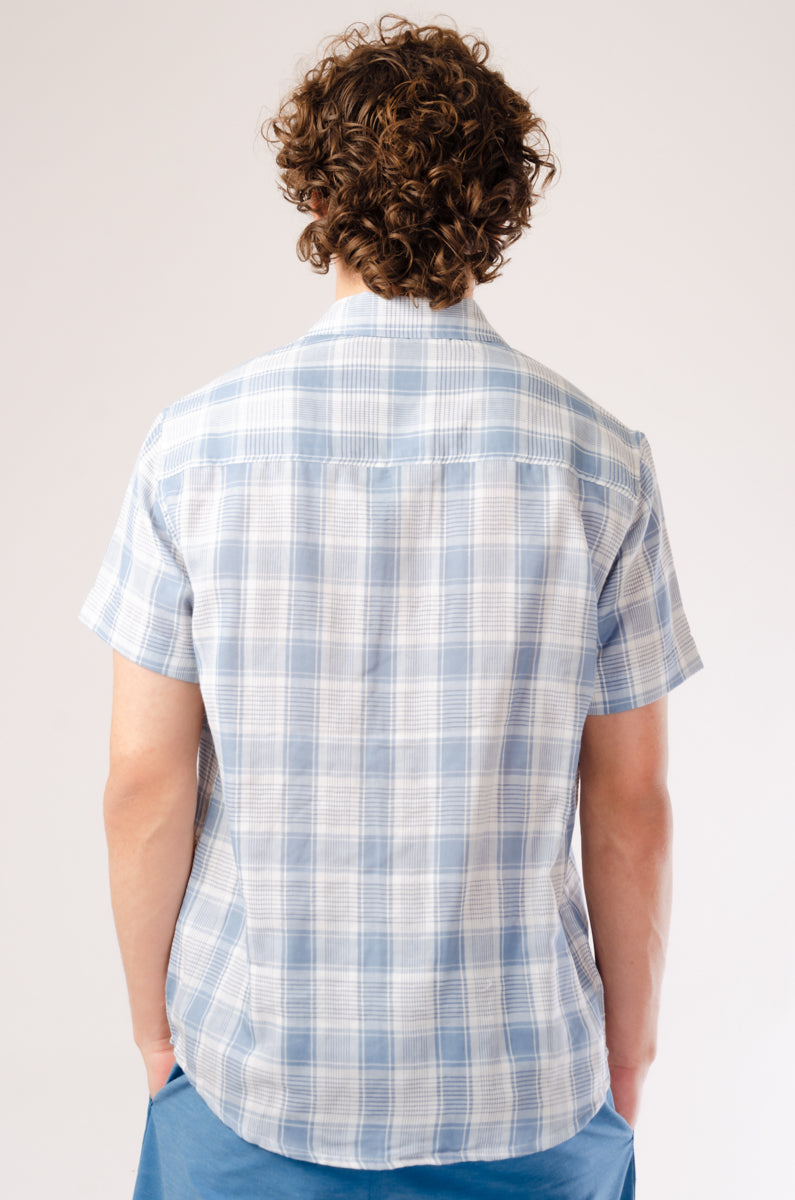 Check Short Sleeve Shirt - BLU