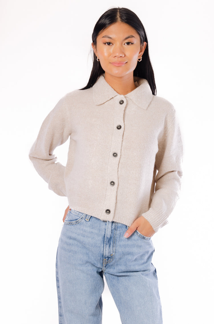 Collared Cardigan - NAT