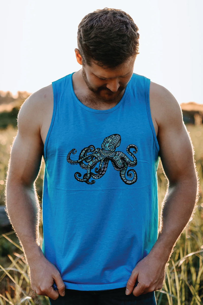 Colourful Geometric Octopus Tank - TUR