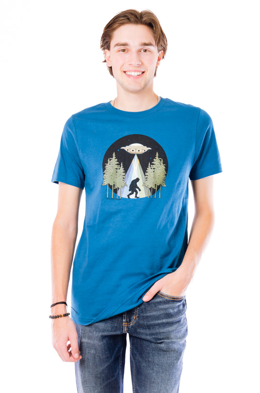 Colourful Sasquatch Abduction Tee - TEA