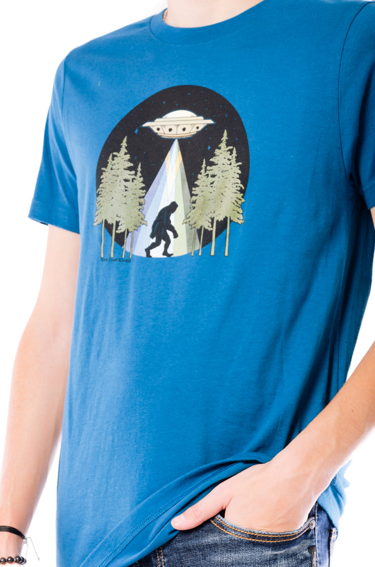 Colourful Sasquatch Abduction Tee - TEA