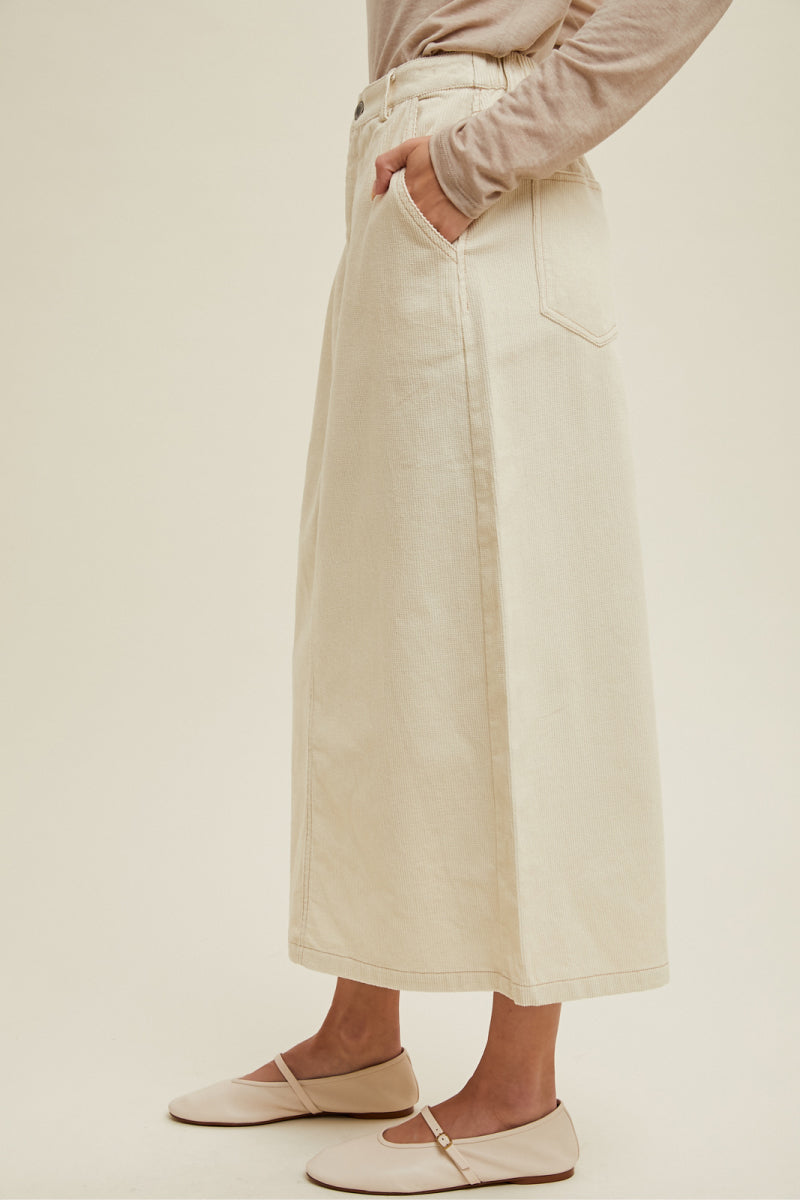 Cord Maxi Skirt - ECR