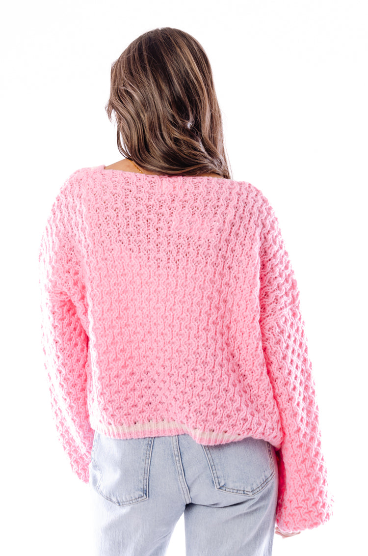 Crochet Cardi - PNK