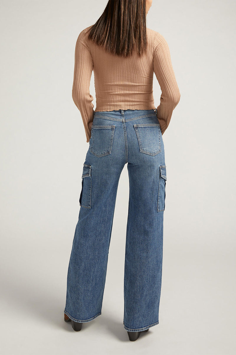 Denim Cargo Wide Leg - 31