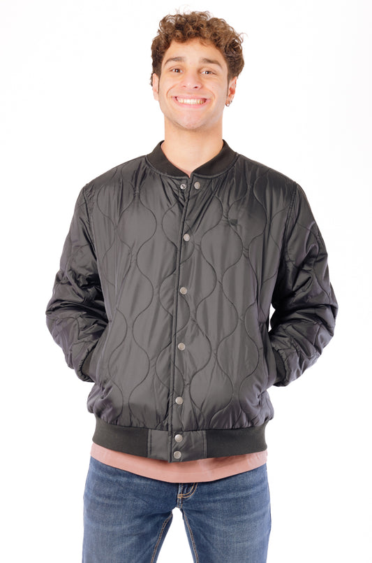 Dillinger Quilted Bomber Jacket - BLK