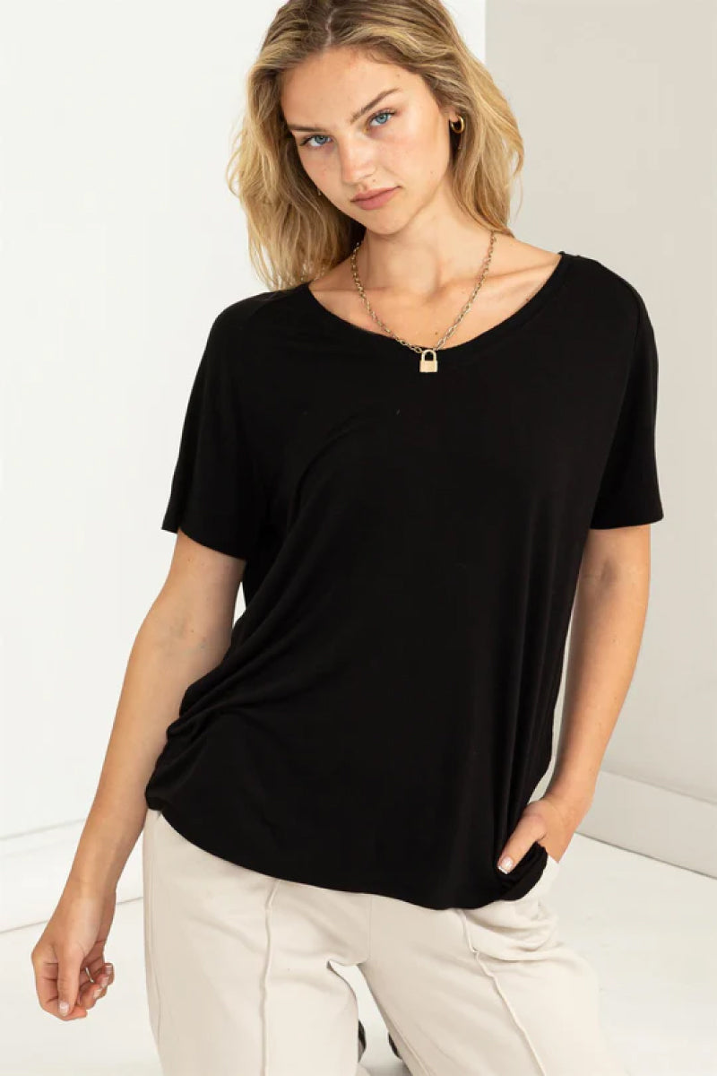 Drapey Tee - BLK