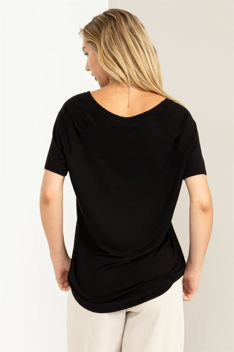 Drapey Tee - BLK