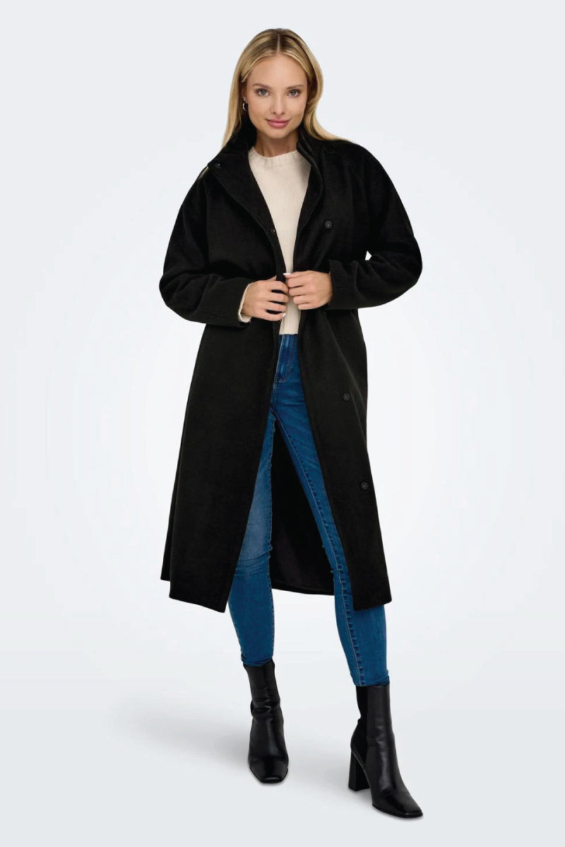 Emma Trench Coat - BLK