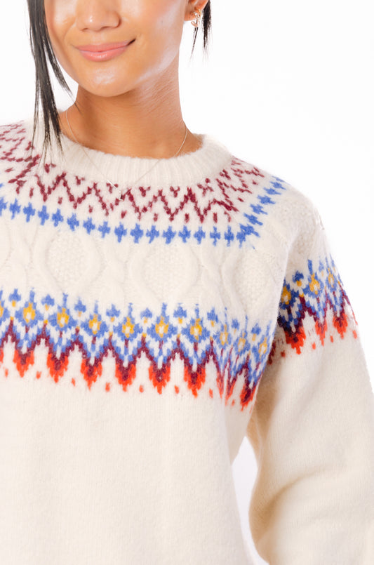 Fair Isle Sweater - CRM