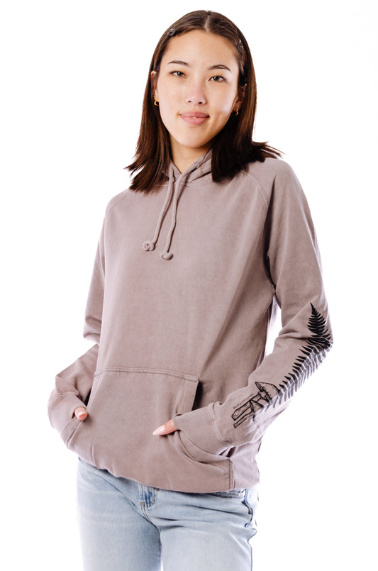 Unisex Fern Mushroom Sleeve Hoodie - ZIN