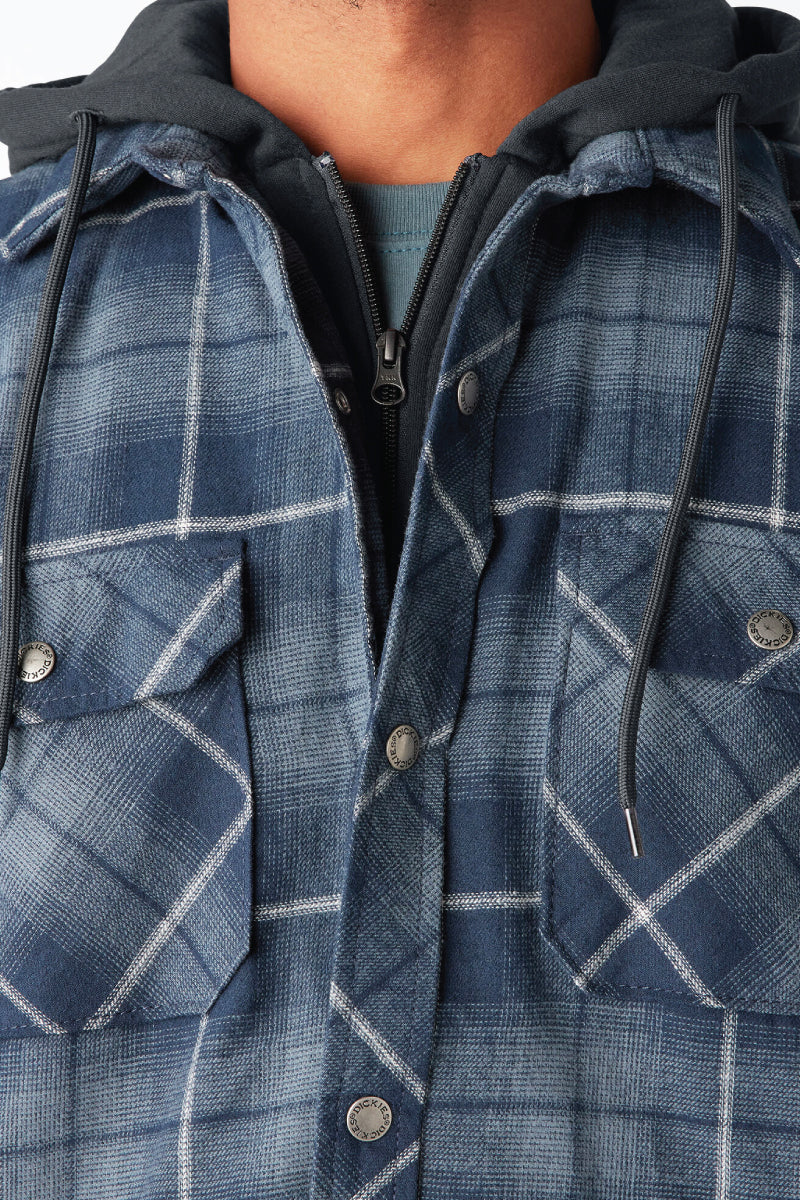 Flannel Hooded Jacket - NVY