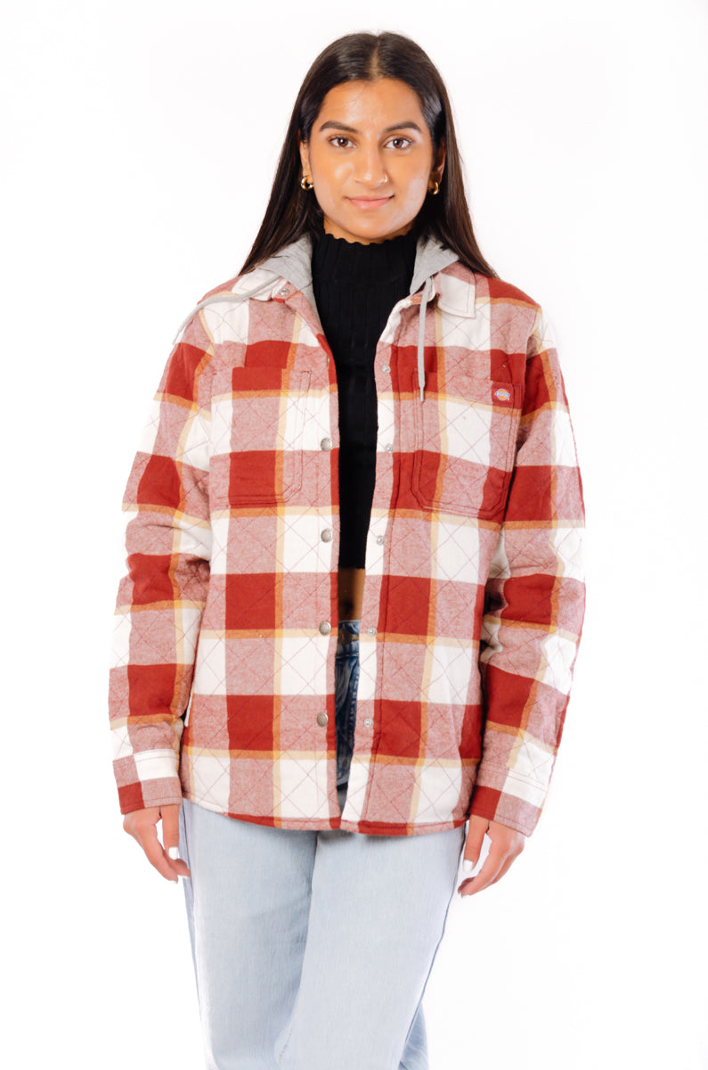 Flannel Hooded Shirt Jacket - BRK