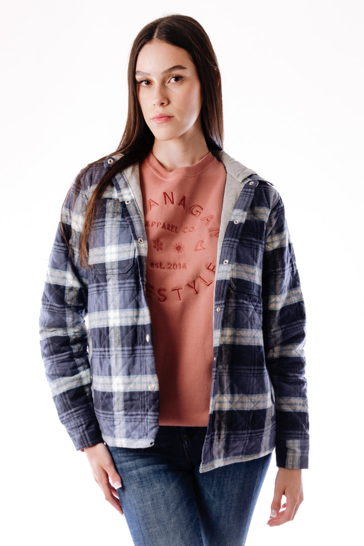 Flannel Hooded Shirt Jacket - IND