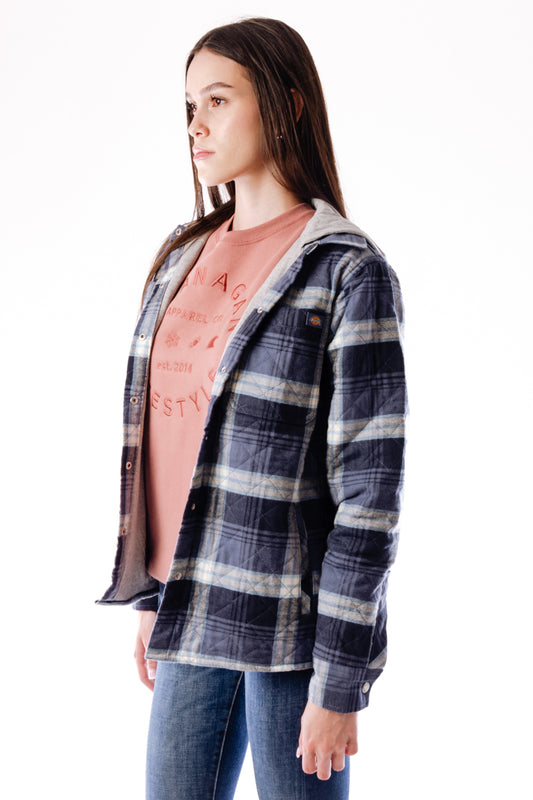 Flannel Hooded Shirt Jacket - IND