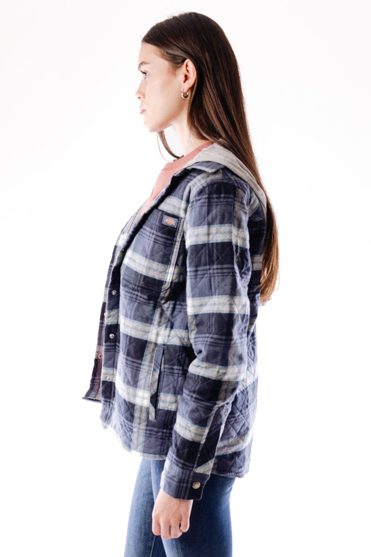 Flannel Hooded Shirt Jacket - IND