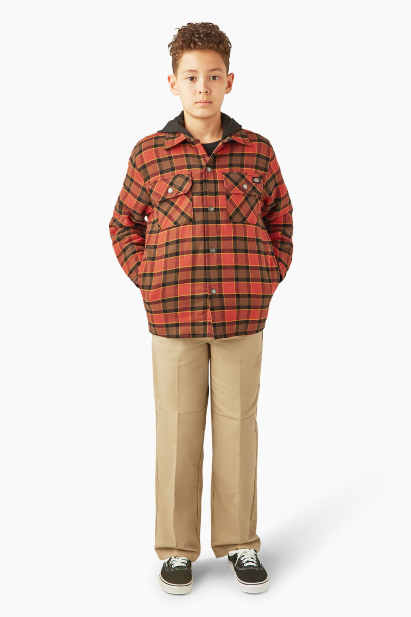 Boys Flannel Shirt Jacket - RED