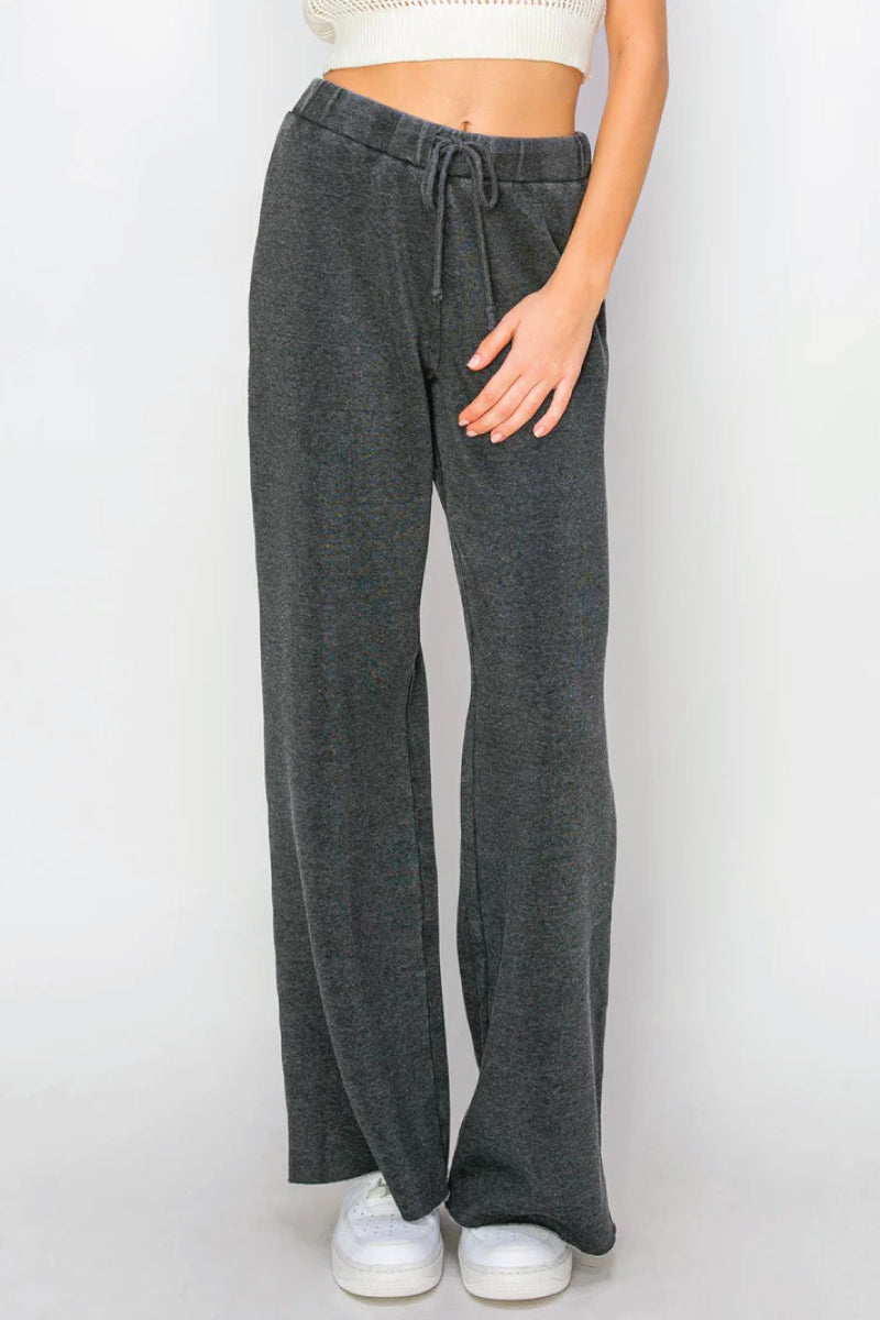 Fleece Flared Pants - BLK