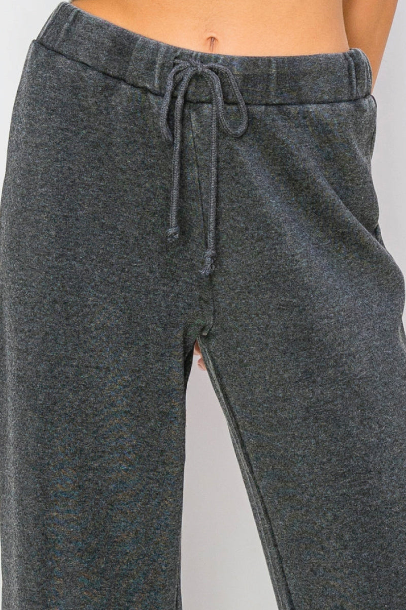 Fleece Flared Pants - BLK