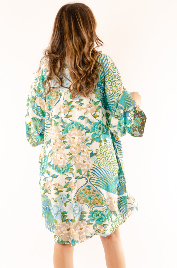 Floral Bird Kimono - GRN