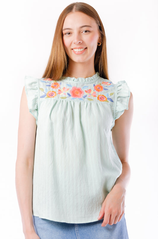 Floral Embroidered Blouse - SEA