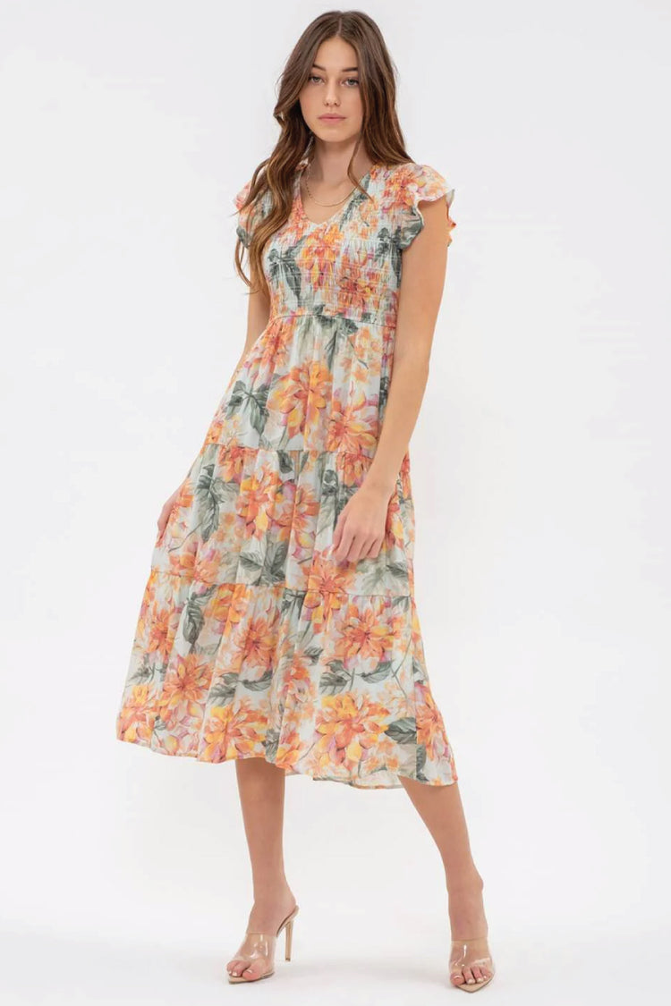 Floral Midi Dress - MNT