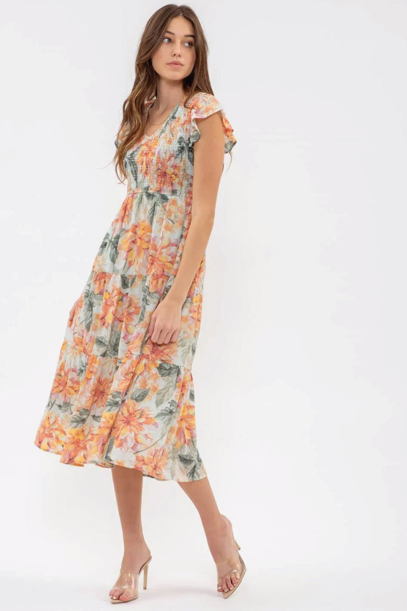 Floral Midi Dress - MNT