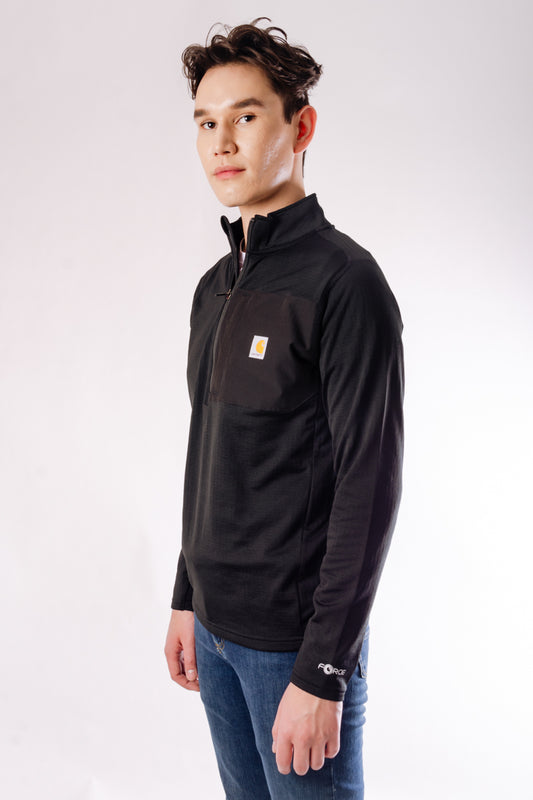 Force Relaxed Mockneck 1/4 Zip - BLK