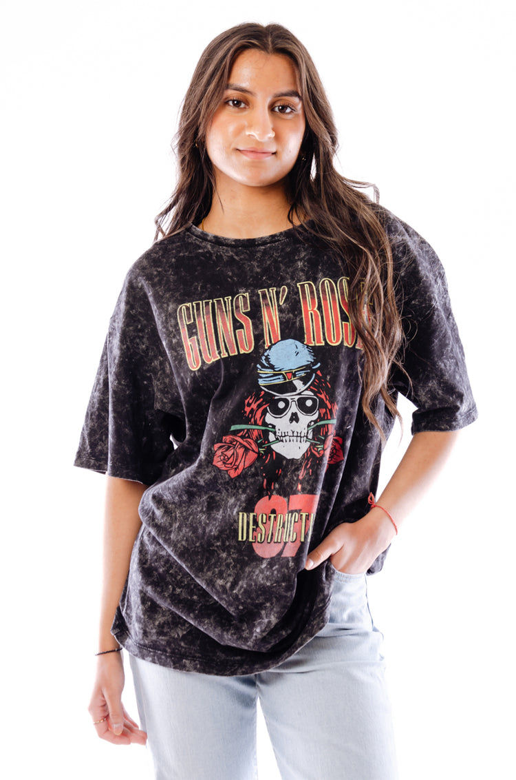 Unisex Guns N' Roses Destruction Tee - BLK